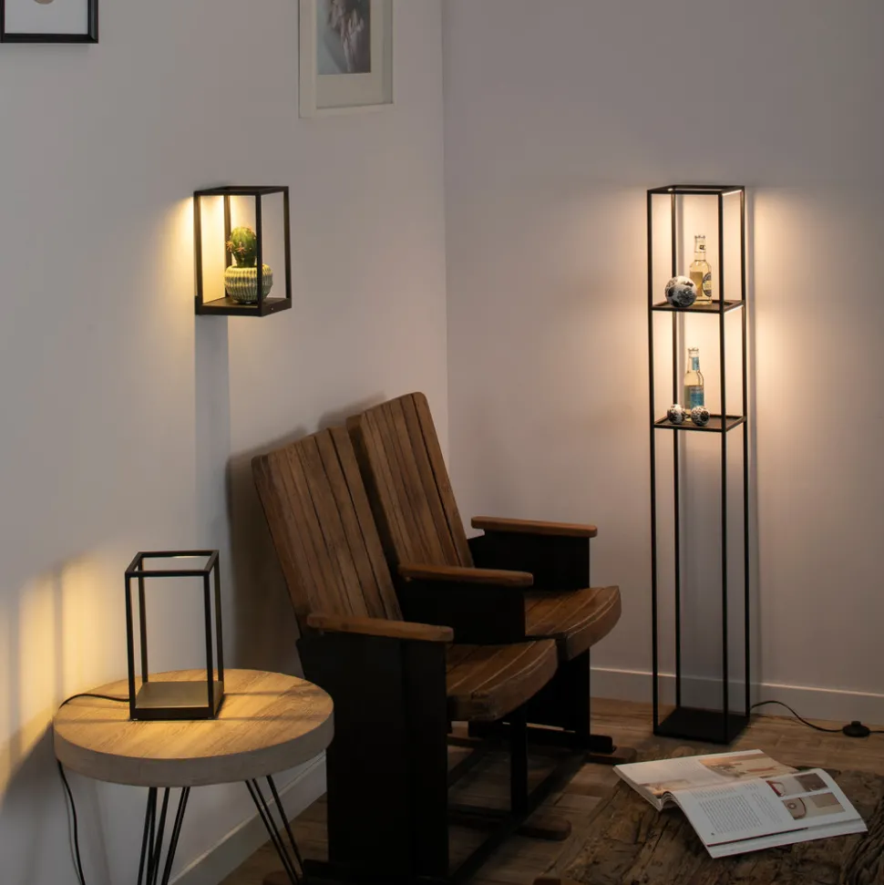 Paul Neuhaus LED-gulvlampe Contura, svart, metall, 140 cm