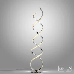 Paul Neuhaus LED-gulvlampe Kiribi, metall, 140 cm, dimbar