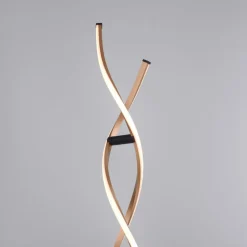 Paul Neuhaus LED-gulvlampe Polina, gull, metall, dimbar