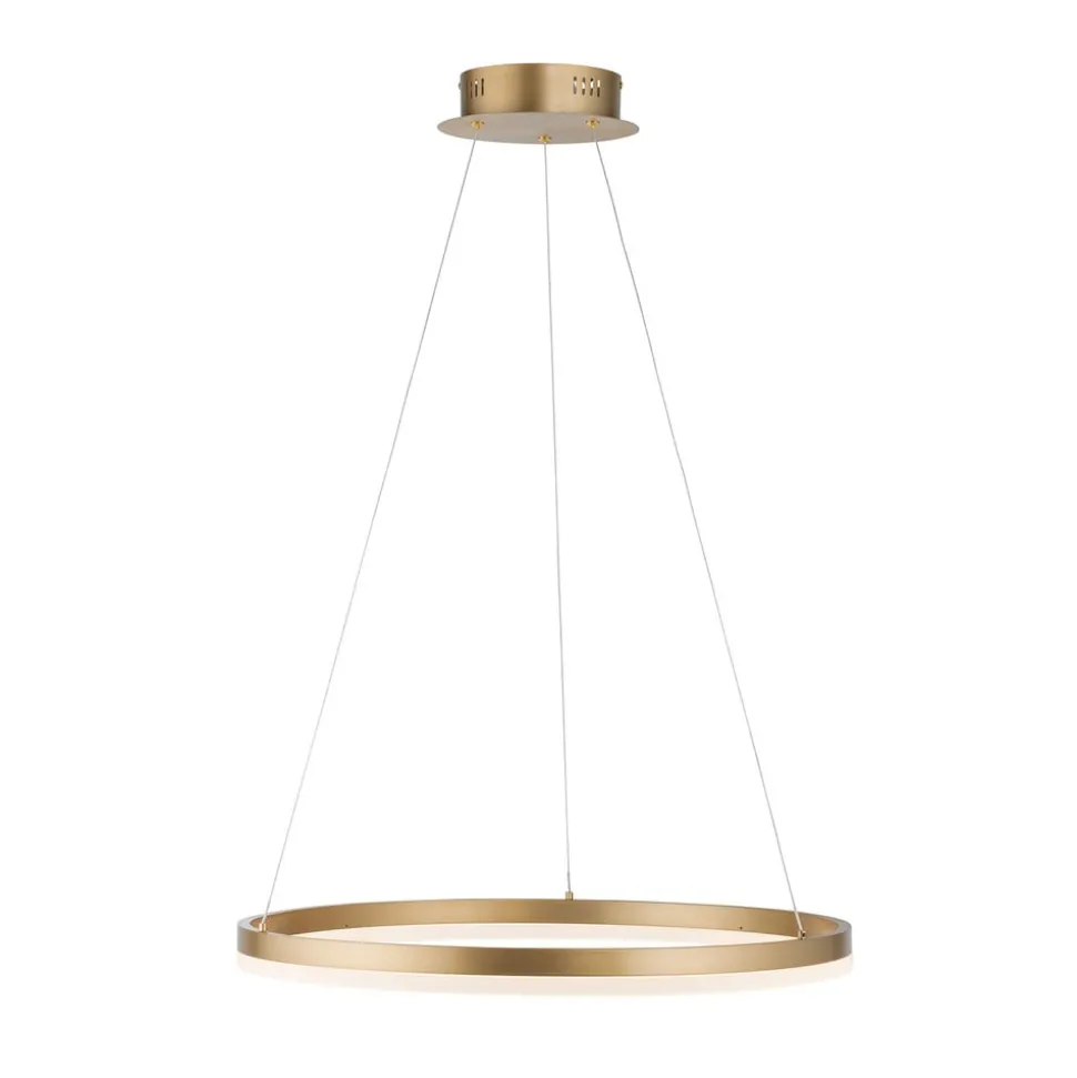 Paul Neuhaus LED-hengelampe Titus, Ø 60 cm, messing, dimbar
