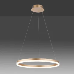 Paul Neuhaus LED-hengelampe Titus, Ø 60 cm, messing, dimbar