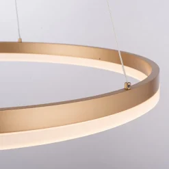 Paul Neuhaus LED-hengelampe Titus, Ø 60 cm, messing, dimbar