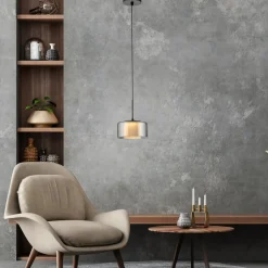 Paul Neuhaus LED-hengelampe Rika, Ø 15 cm, glass, dimbar