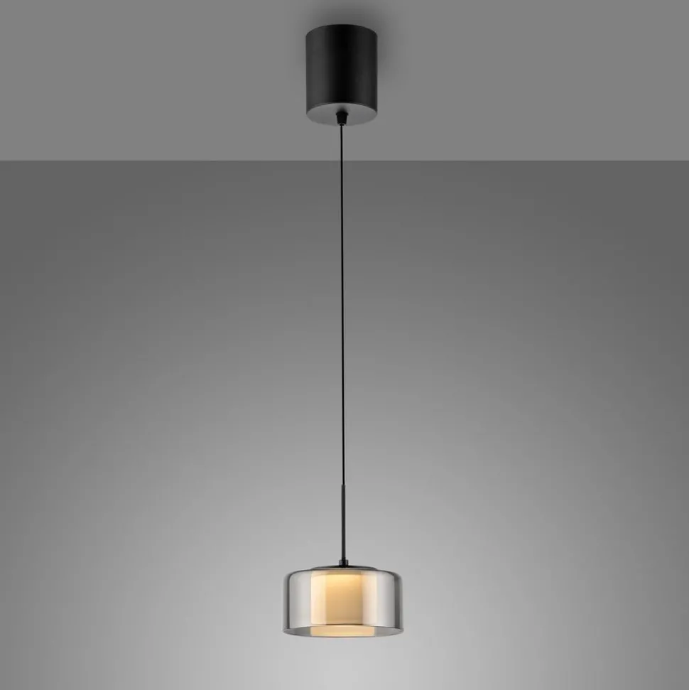 Paul Neuhaus LED-hengelampe Rika, Ø 15 cm, glass, dimbar