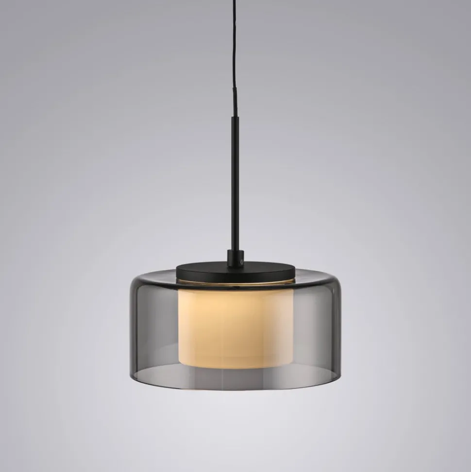 Paul Neuhaus LED-hengelampe Rika, Ø 15 cm, glass, dimbar