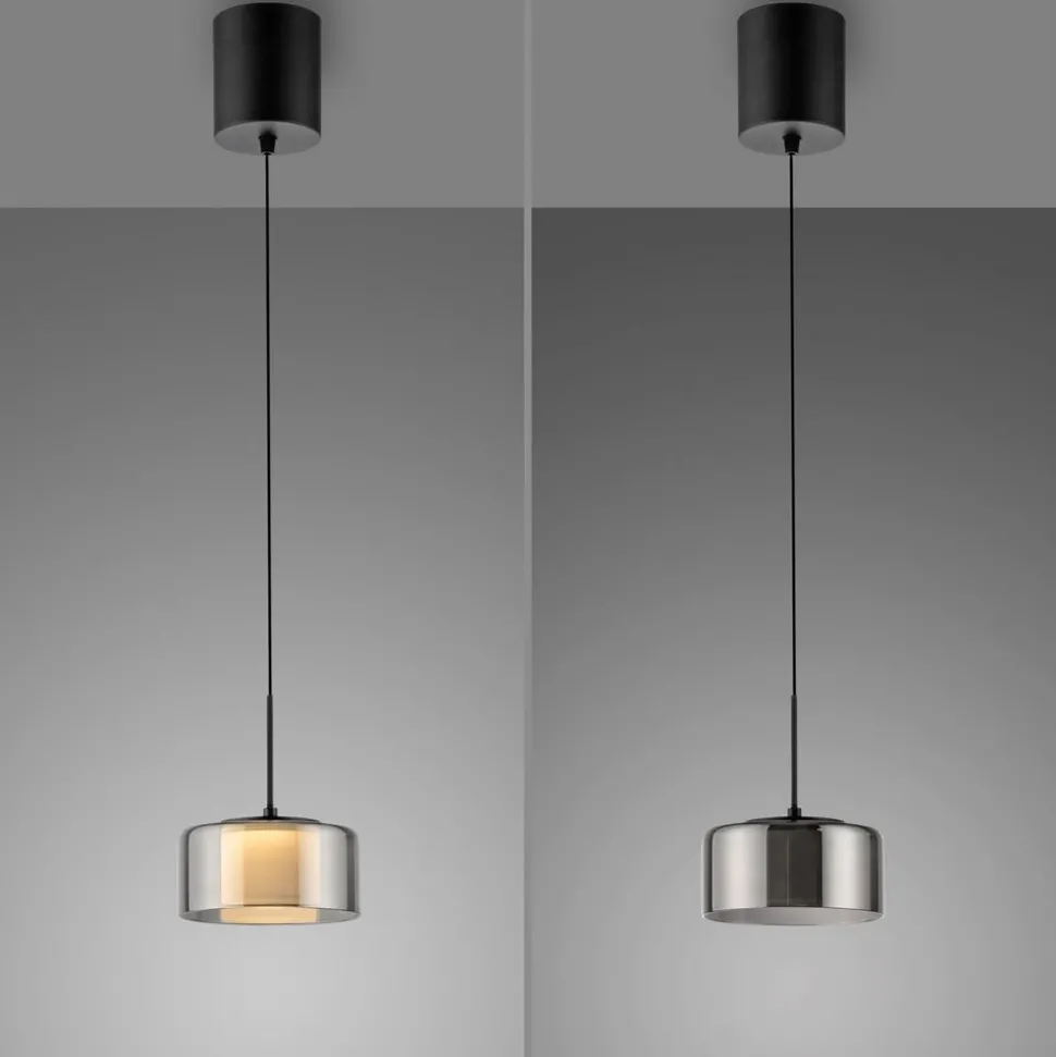 Paul Neuhaus LED-hengelampe Rika, Ø 15 cm, glass, dimbar