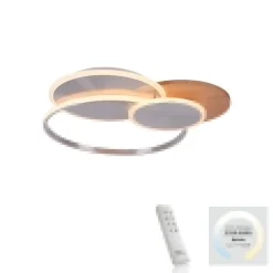 Paul Neuhaus LED-taklampe Palma, tre, CCT, 65 cm, dimbar
