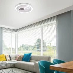 Paul Neuhaus LED-taklampe Eliza, hvit, metall, Ø 60 cm