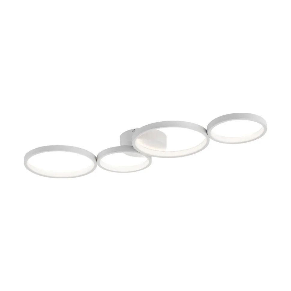 Paul Neuhaus LED-taklampe Kiringe, hvit, metall, dimbar