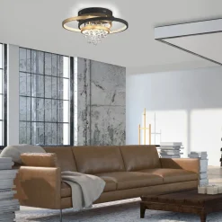 Paul Neuhaus LED-taklampe Rotazo, glass, CCT, dimbar