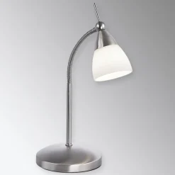 Paul Neuhaus Pino bordlampe, grå, 45 cm, dimbar, G9