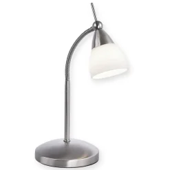 Paul Neuhaus Pino bordlampe, grå, 45 cm, dimbar, G9