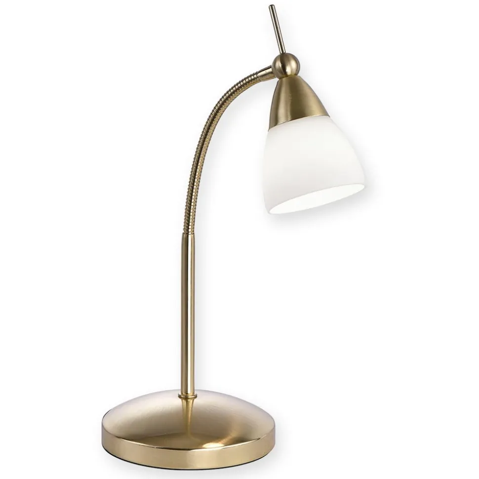Paul Neuhaus Pino bordlampe, messing, 45 cm, dimbar, G9