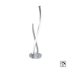 Paul Neuhaus Polina LED-bordlampe, sølv, metall, dimbar