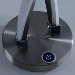 Paul Neuhaus Polina LED-bordlampe, sølv, metall, dimbar