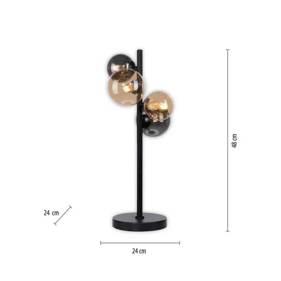 Paul Neuhaus Popsicle bordlampe, glass, 48 cm høy, G9