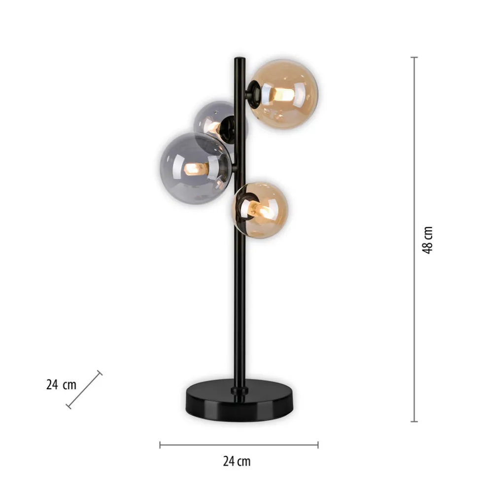 Paul Neuhaus Popsicle bordlampe, glass, 48 cm høy, G9