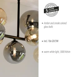 Paul Neuhaus Popsicle taklampe, glass, 85 cm lang, G9