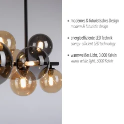 Paul Neuhaus Popsicle taklampe, glass, 85 cm lang, G9