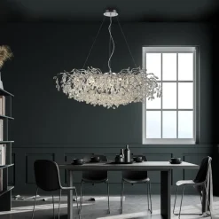 Paul Neuhaus Ricicle lysekrone, krom, lengde 120 cm