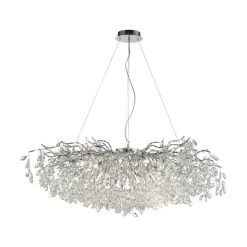 Paul Neuhaus Ricicle lysekrone, krom, lengde 120 cm