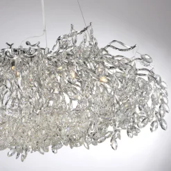 Paul Neuhaus Ricicle lysekrone, krom, lengde 120 cm