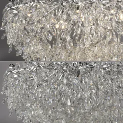 Paul Neuhaus Ricicle lysekrone, krom, lengde 120 cm