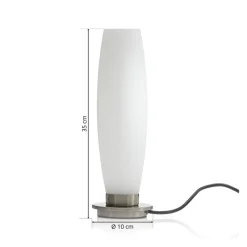 Paul Neuhaus Tyra bordlampe, glass, Ø 10 cm, dimbar, G9