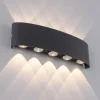 Paul Neuhaus utendørs LED-vegglampe Carlo, 27 cm, 10 lyskilder, IP54