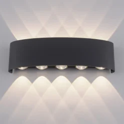 Paul Neuhaus utendørs LED-vegglampe Carlo, 27 cm, 10 lyskilder, IP54