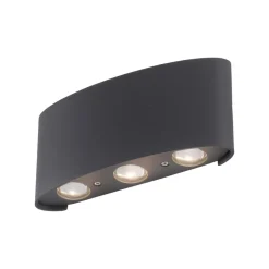 Paul Neuhaus utendørs LED-vegglampe Carlo, 17 cm, 6 lyskilder, IP54