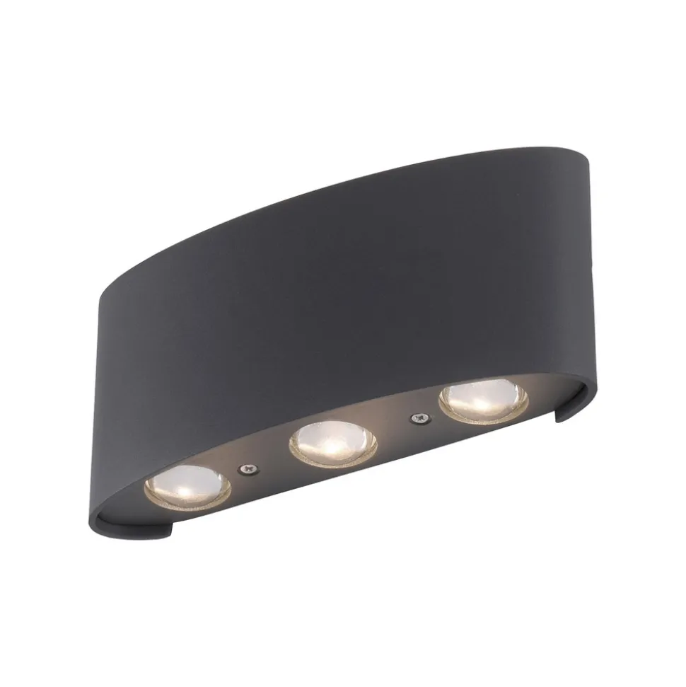 Paul Neuhaus utendørs LED-vegglampe Carlo, 17 cm, 6 lyskilder, IP54