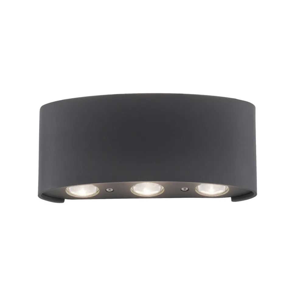 Paul Neuhaus utendørs LED-vegglampe Carlo, 17 cm, 6 lyskilder, IP54