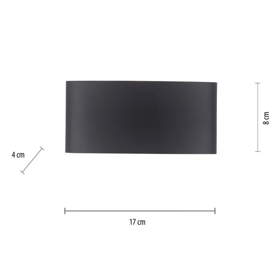 Paul Neuhaus utendørs LED-vegglampe Carlo, 17 cm, 6 lyskilder, IP54