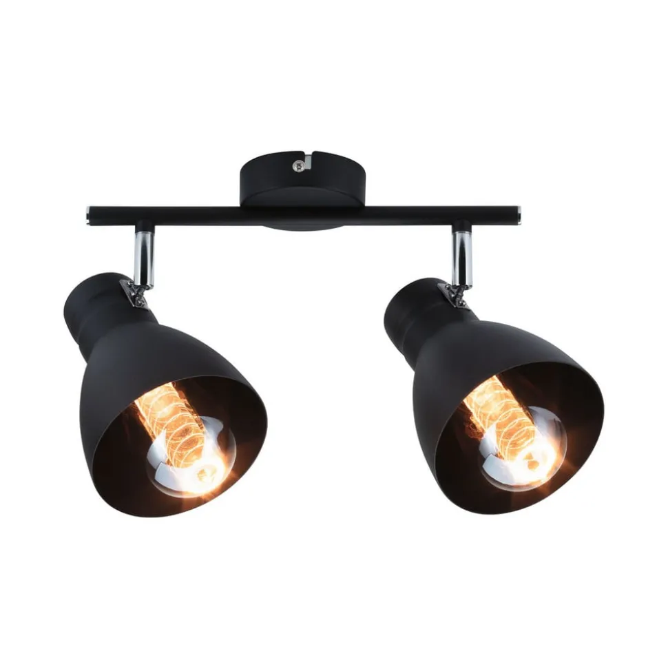 Paulmann Davy taklampe, svart, 2 lyskilder