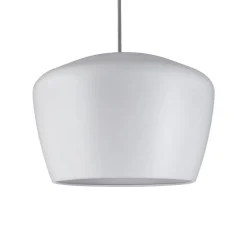 Paulmann lampeskjerm Pom, hvit, Ø 35 cm, metall