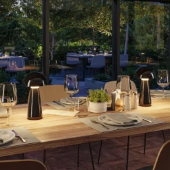 Paulmann LED-bordlampe Onzo, svart, plast, IP44