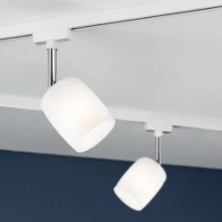 Paulmann URail Blossom spot hvit, satinert glass