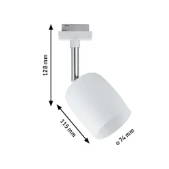 Paulmann URail Blossom spot hvit, satinert glass