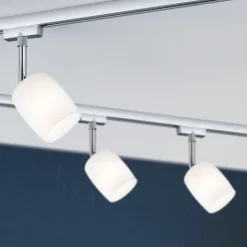 Paulmann URail spot Blossom krom matt, satin glass