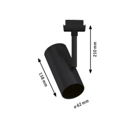 Paulmann URail Spot svart matt spot