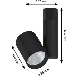 Paulmann Zeuz URail Spot 3000K 39° svart matt