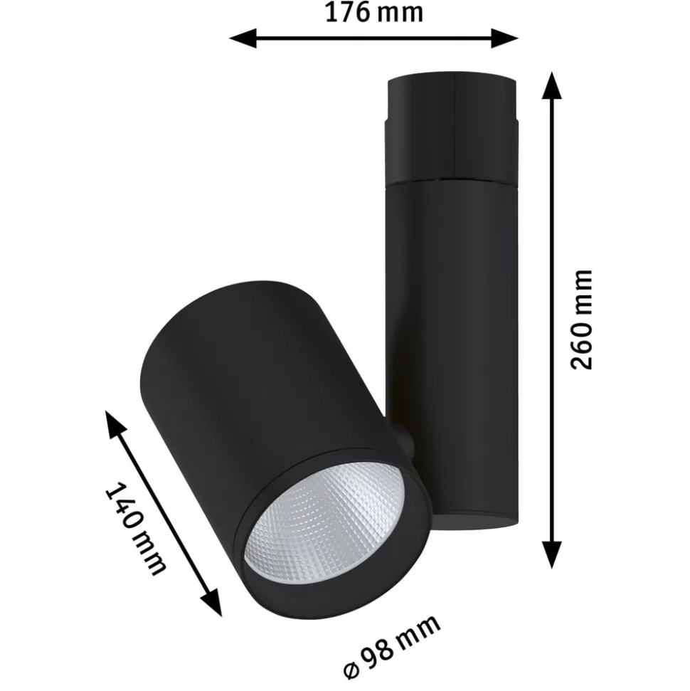 Paulmann Zeuz URail Spot 3000K 39° svart matt
