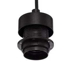 Pendellampe Trio, juteskjerm, petrol/naturbrun/oransje Ø 50cm