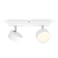 Philips Bracia LED-downlight 2 lyskilder, hvit