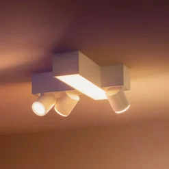 Philips Hue Centris Cross LED-spotlight, hvit, 3 lyskilder RGB CCT