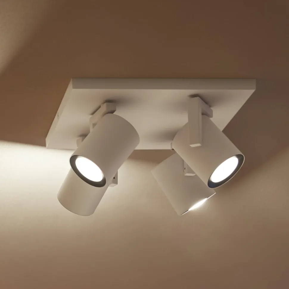 Philips Hue LED-downlight Argenta, hvit, 4 lyskilder RGB CCT