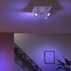 Philips Hue LED-downlight Argenta, hvit, 4 lyskilder RGB CCT