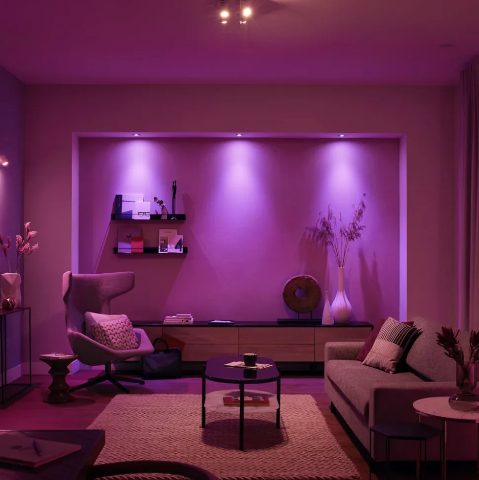 Philips Hue LED-downlight Argenta, hvit, 4 lyskilder RGB CCT