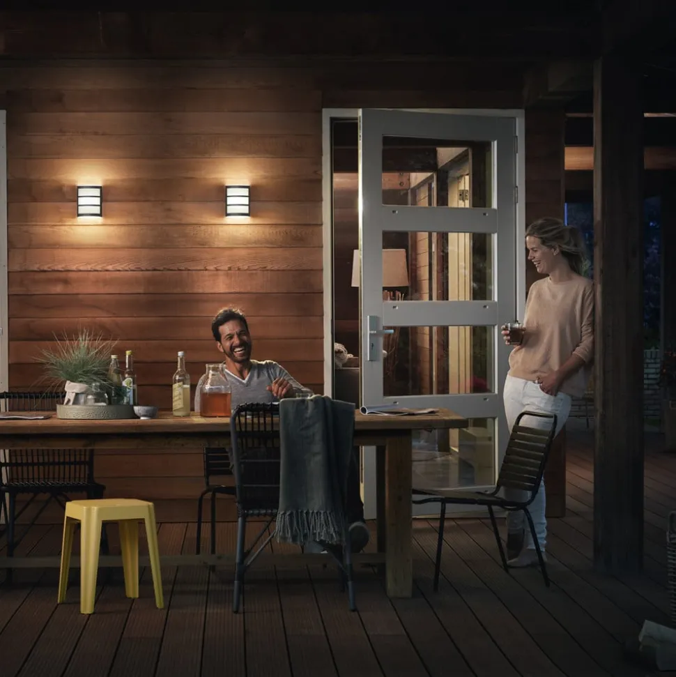 Philips Python LED-vegglampe antrasitt 2 700 K